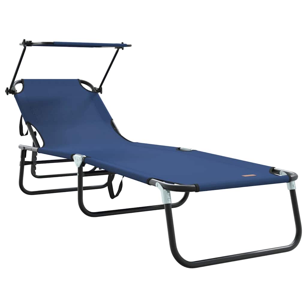 Klappbare Sonnenliege Blau 190 x 57 x 81 cm Oxford