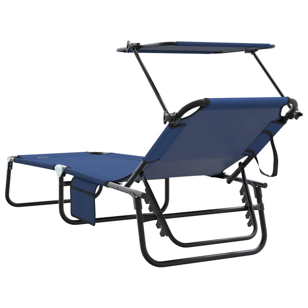 Klappbare Sonnenliege Blau 190 x 57 x 81 cm Oxford