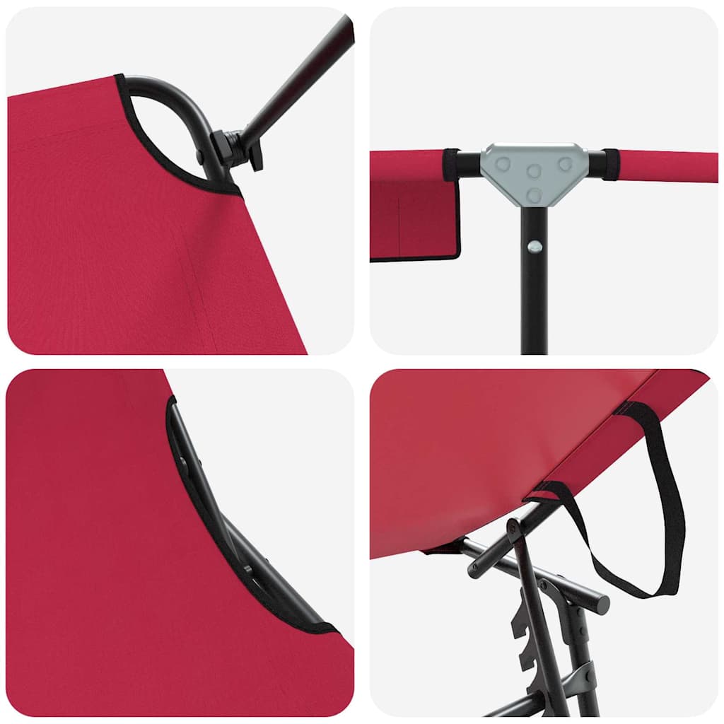 Klappbare Sonnenliege Rot 190 x 57 x 81 cm Oxford