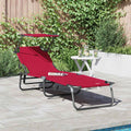 Klappbare Sonnenliege Rot 190 x 57 x 81 cm Oxford