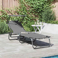 Klappbare Sonnenliege Grau 190 x 57 x 81 cm Oxford