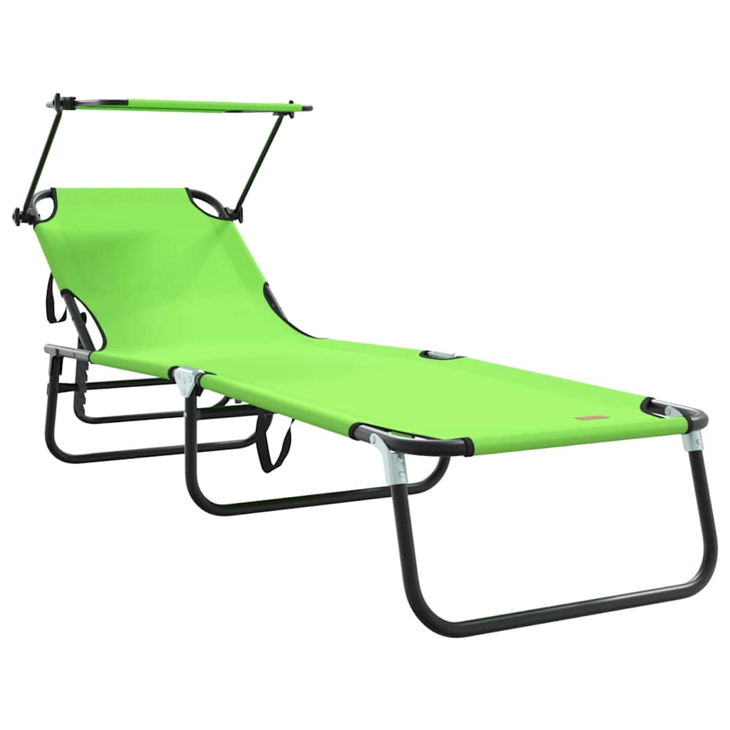 Klappbare Sonnenliege Grün 190 x 57 x 81 cm Oxford