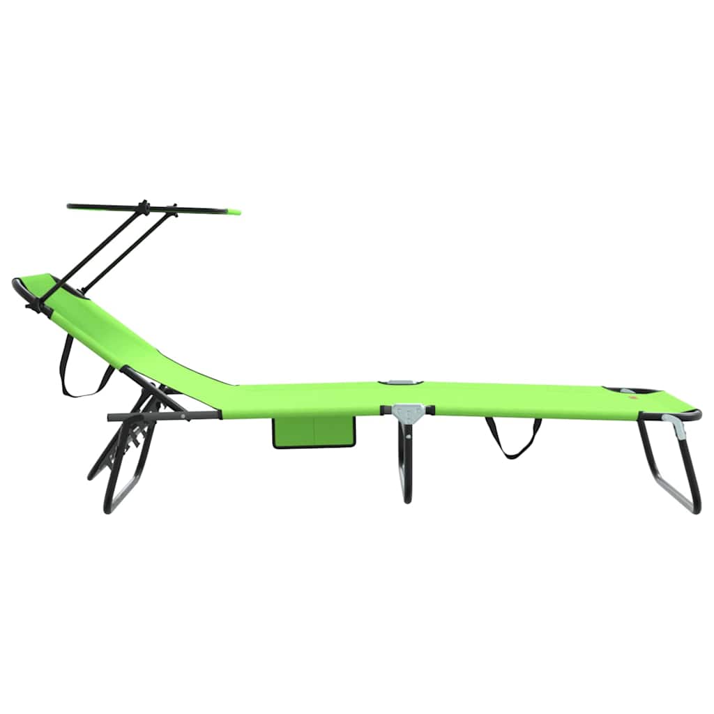 Klappbare Sonnenliege Grün 190 x 57 x 81 cm Oxford