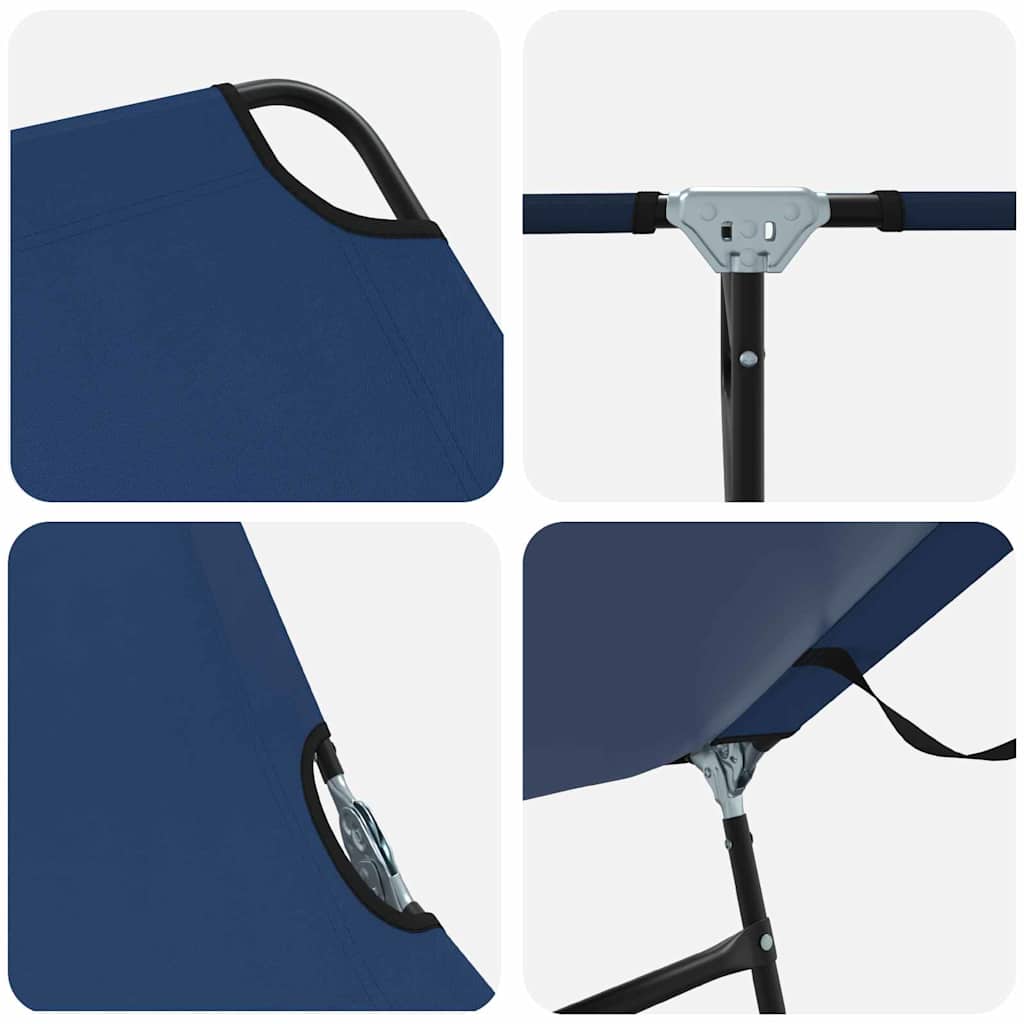 Klappbare Sonnenliege Blau 188 x 57 x 86,5 cm Polyester
