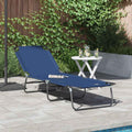 Klappbare Sonnenliege Blau 188 x 57 x 86,5 cm Polyester