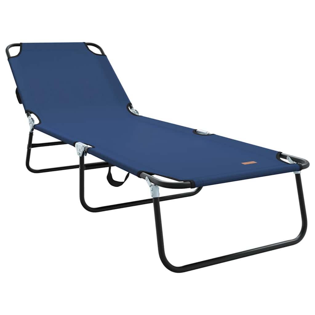 Klappbare Sonnenliege Blau 188 x 57 x 86,5 cm Polyester