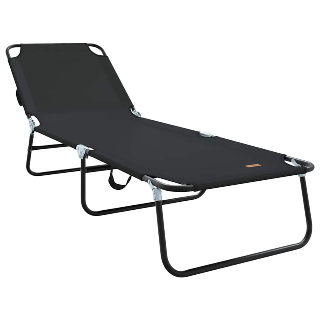 Klappbare Sonnenliege Schwarz 188 x 57 x 86,5 cm Polyester