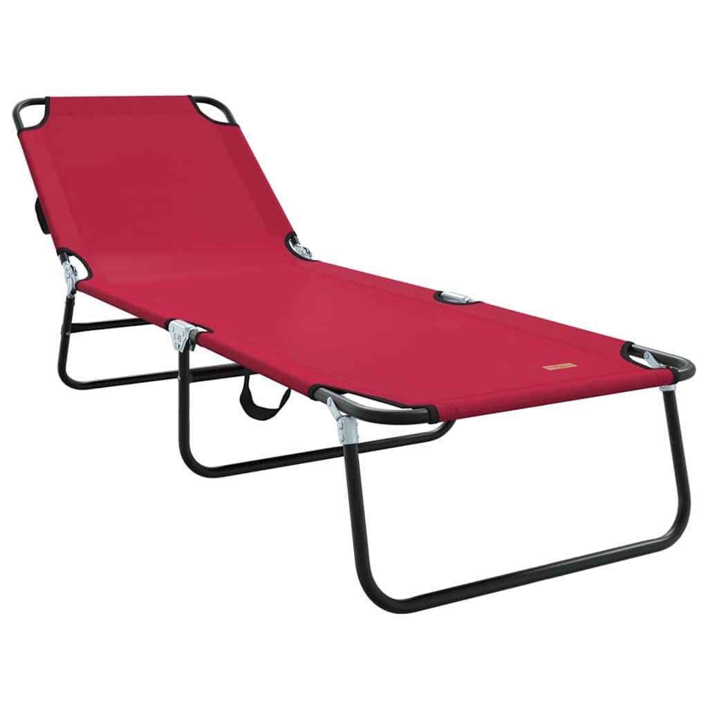 Klappbare Sonnenliege Rot 188 x 57 x 86,5 cm Polyester