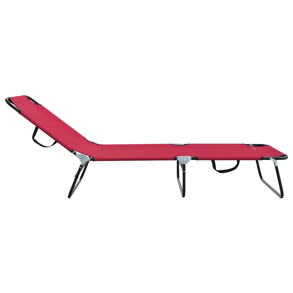 Klappbare Sonnenliege Rot 188 x 57 x 86,5 cm Polyester