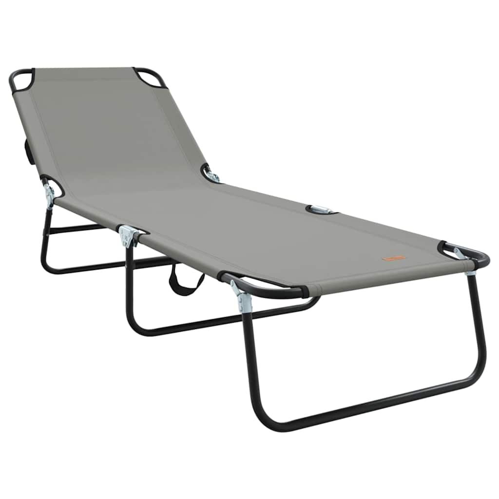 Klappbare Sonnenliege Grau 188 x 57 x 86,5 cm Polyester
