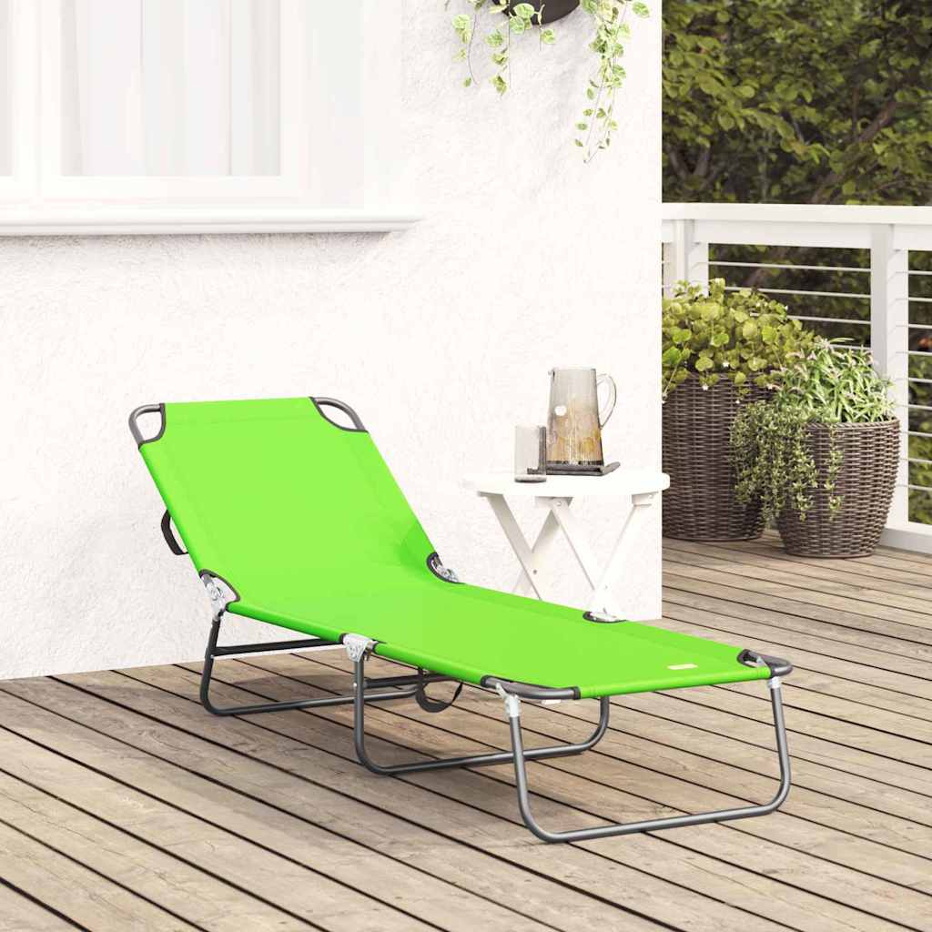 Klappbare Sonnenliege Grün 188 x 57 x 86,5 cm Polyester