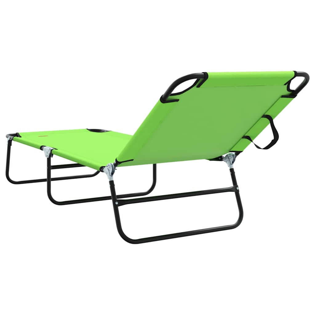 Klappbare Sonnenliege Grün 188 x 57 x 86,5 cm Polyester