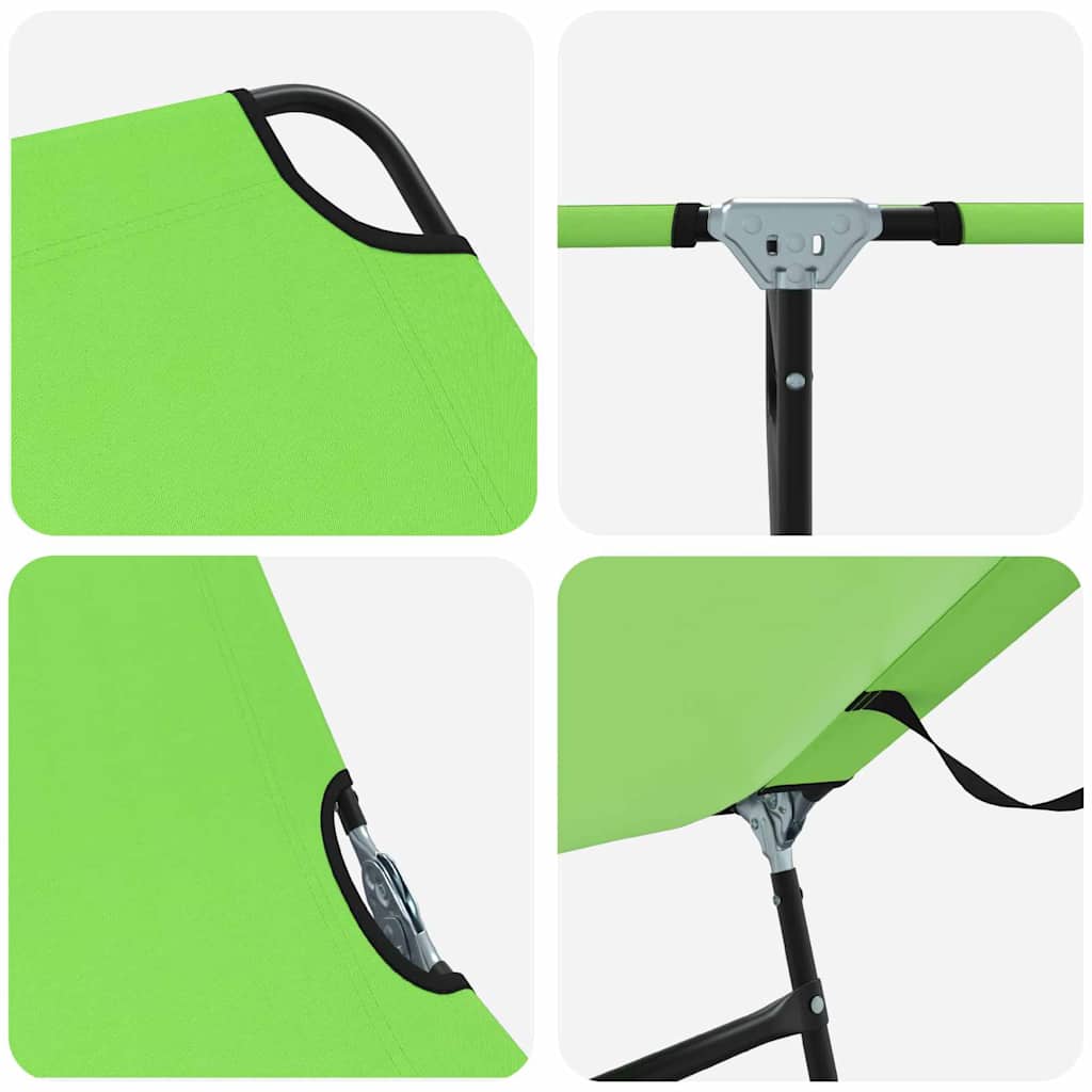 Klappbare Sonnenliege 2 pcs Grün 188 x 57 x 86,5 cm Polyester