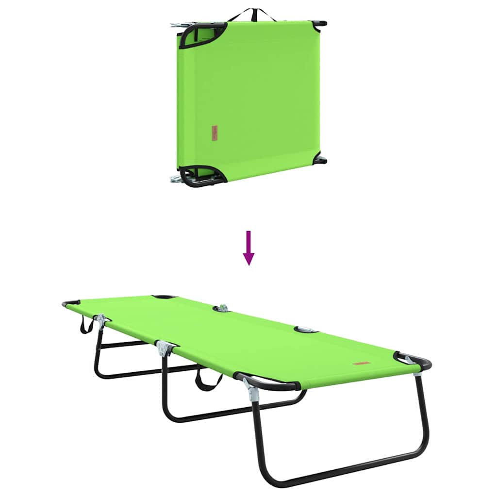 Klappbare Sonnenliege 2 pcs Grün 188 x 57 x 86,5 cm Polyester