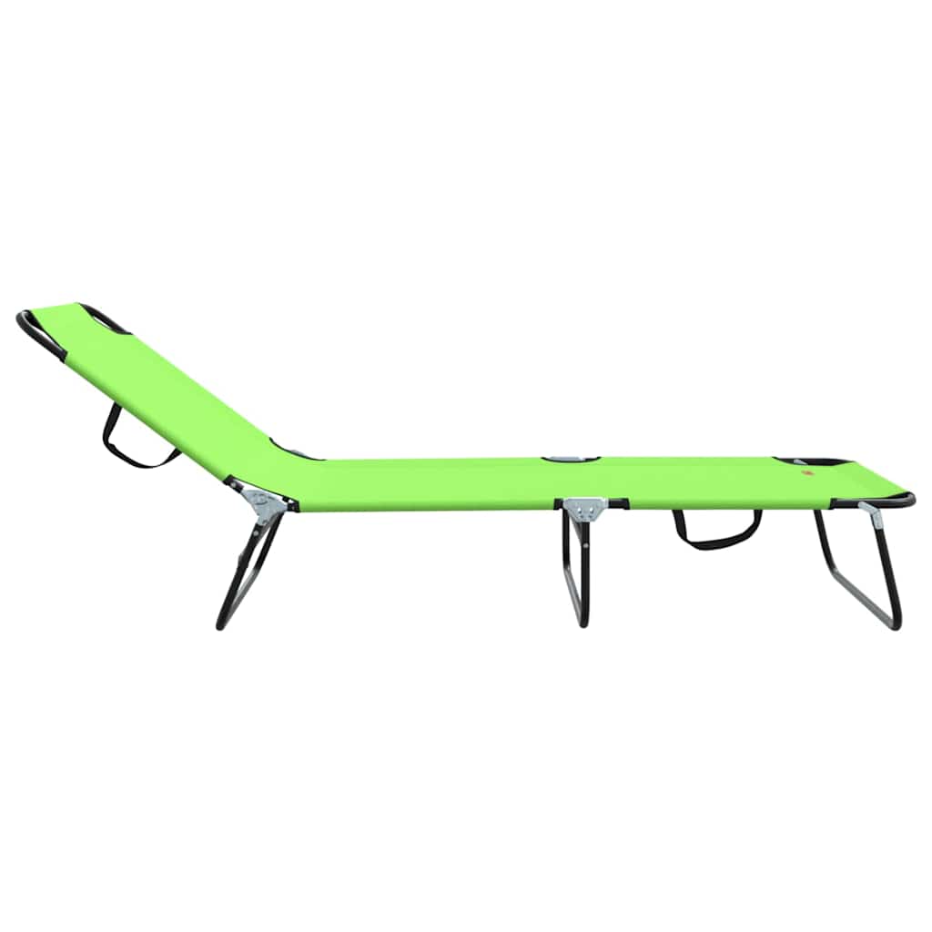 Klappbare Sonnenliege 2 pcs Grün 188 x 57 x 86,5 cm Polyester