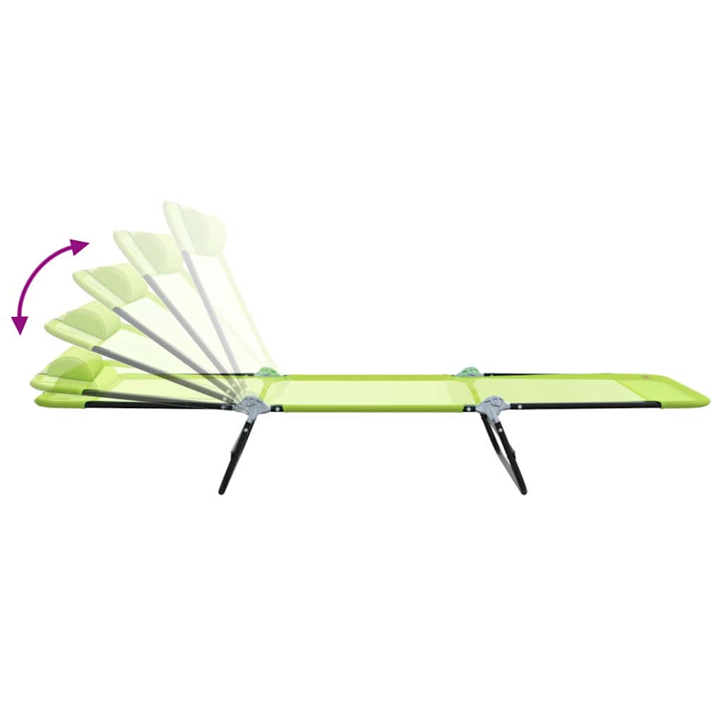 Klappbare Sonnenliege Grün 182 x 55 x 85,5 cm Textilene