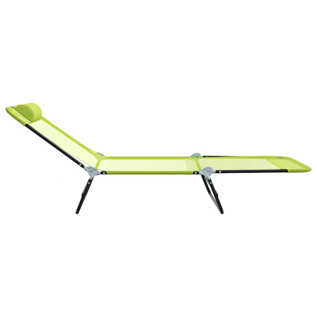 Klappbare Sonnenliege 2 pcs Grün 182 x 55 x 85,5 cm Textilene