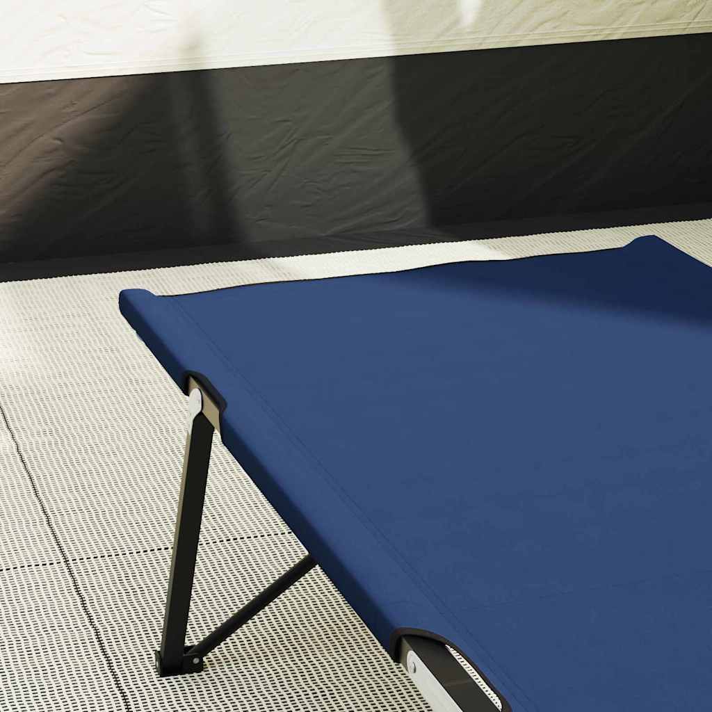 Klapp Schlafbett fürs Camping Blau 206 x 76 x 74 cm