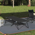Klapp Schlafbett fürs Camping Schwarz 206 x 76 x 74 cm