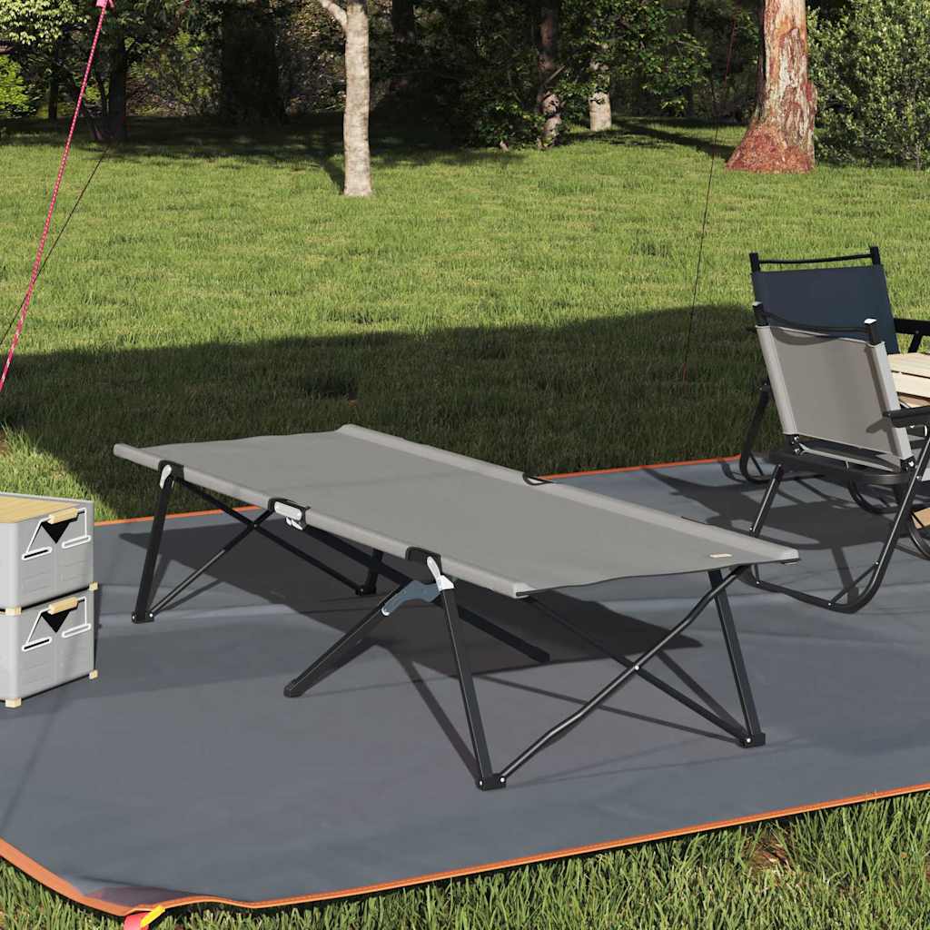 Klapp Schlafbett fürs Camping Grau 206 x 76 x 74 cm