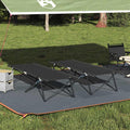 Klapp Schlafbett fürs Camping 2 pcs Schwarz 206 x 76 x 74 cm