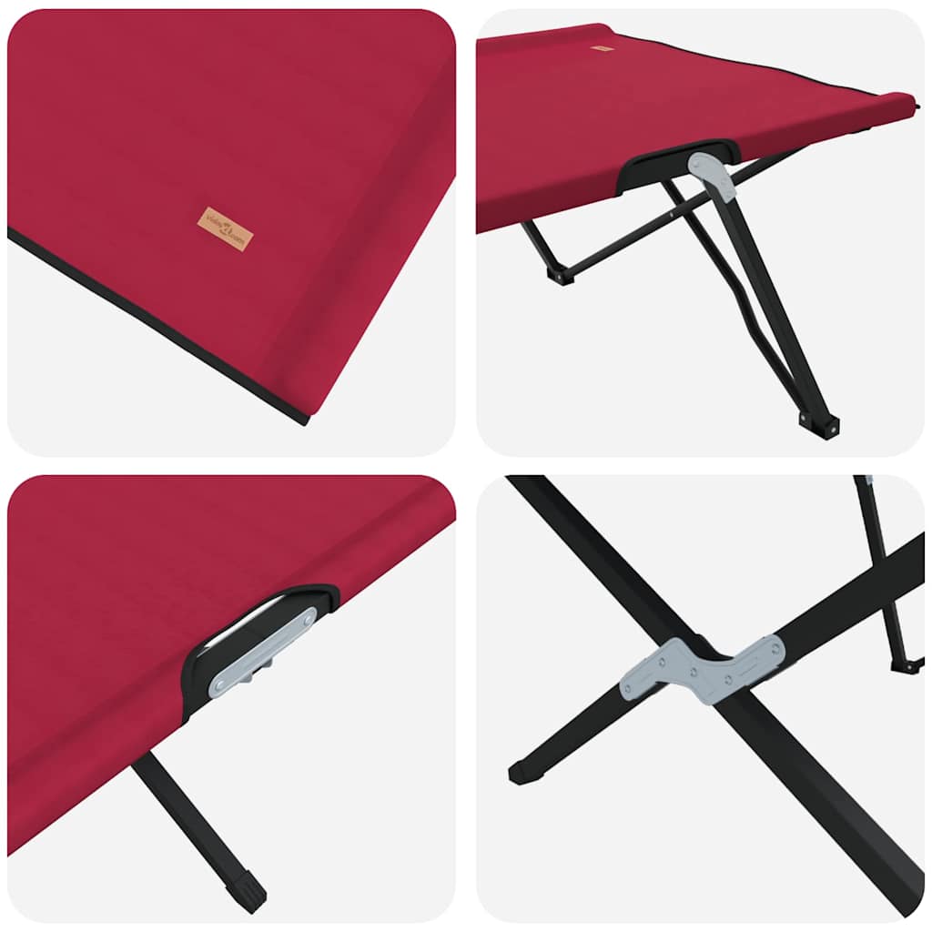 Klapp Schlafbett fürs Camping 2 pcs Rot 206 x 76 x 74 cm