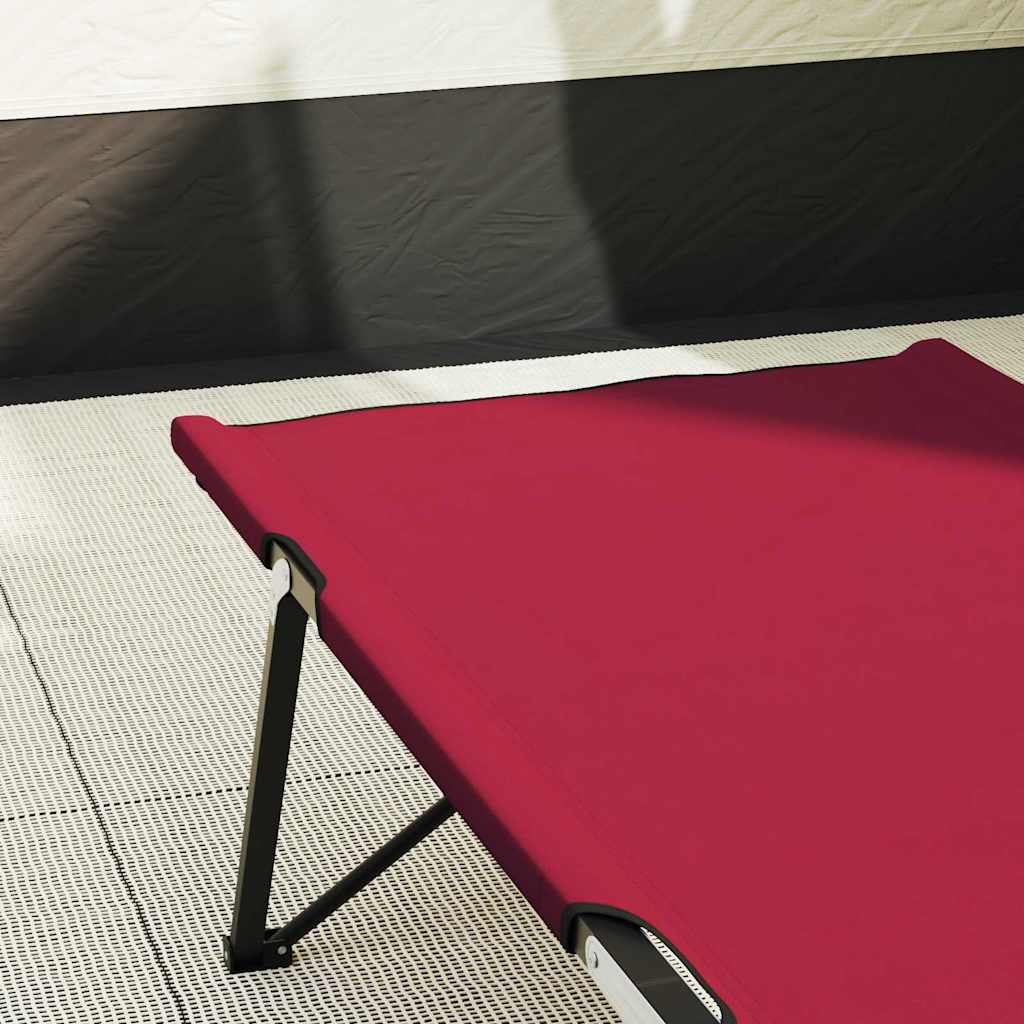 Klapp Schlafbett fürs Camping 2 pcs Rot 206 x 76 x 74 cm