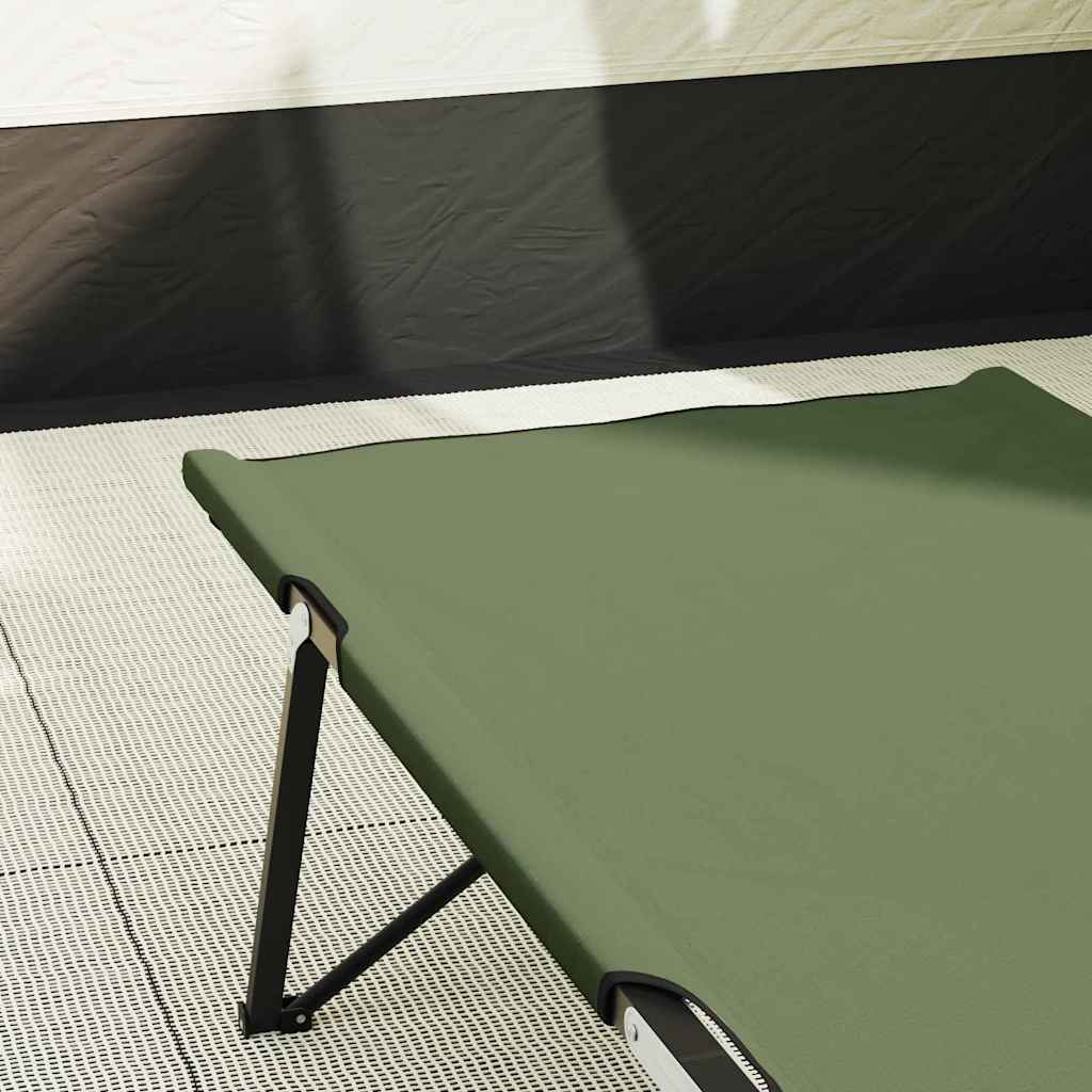 Klapp Schlafbett fürs Camping 2 pcs Grün 206 x 76 x 74 cm