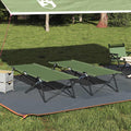 Klapp Schlafbett fürs Camping 2 pcs Grün 206 x 76 x 74 cm