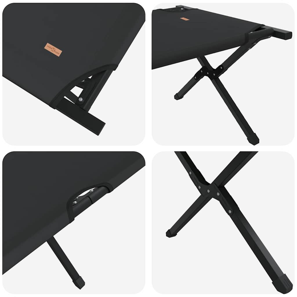 Klapp Schlafbett fürs Camping Schwarz 193 x 69 x 45 cm