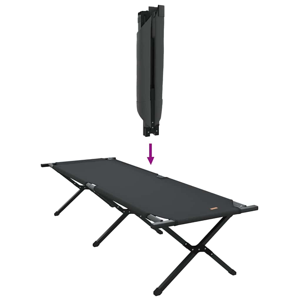 Klapp Schlafbett fürs Camping Schwarz 193 x 69 x 45 cm