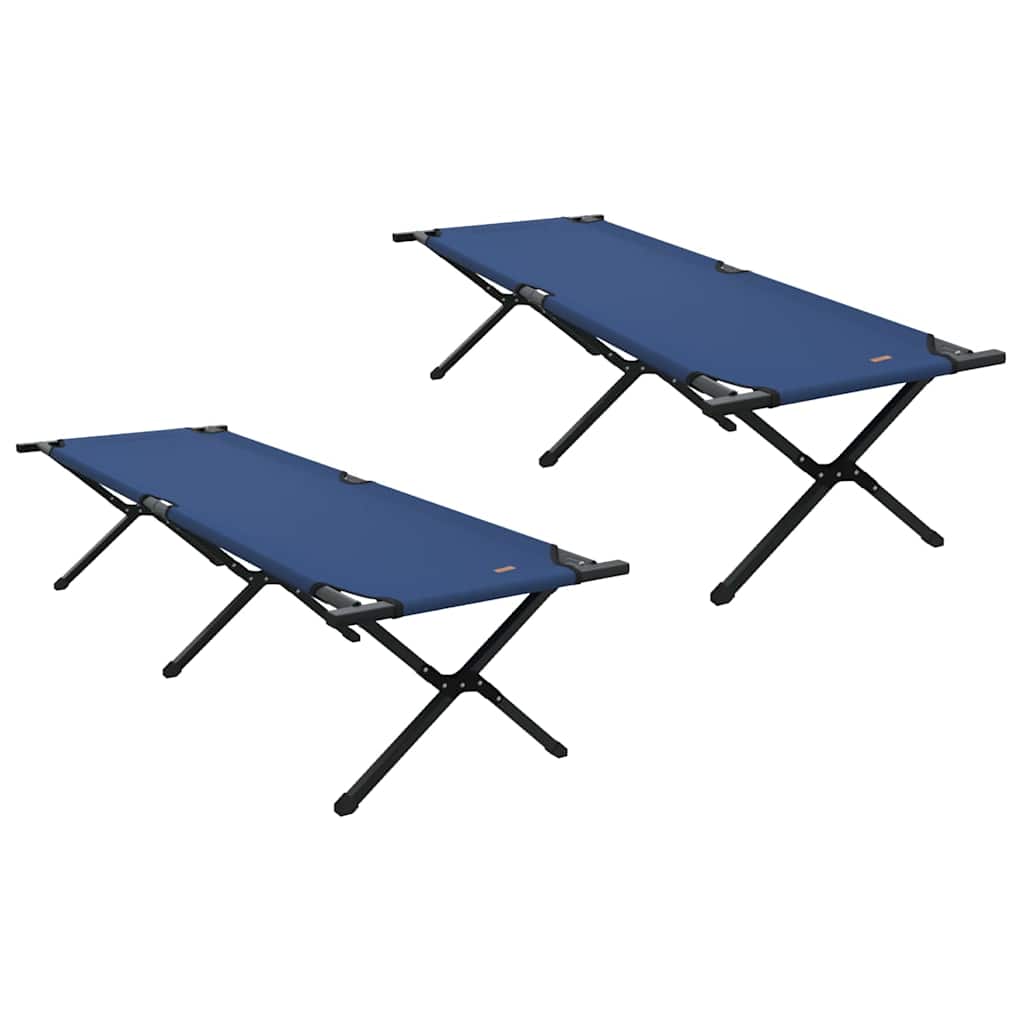 Klapp Schlafbett fürs Camping 2 pcs Blau 193 x 69 x 45 cm