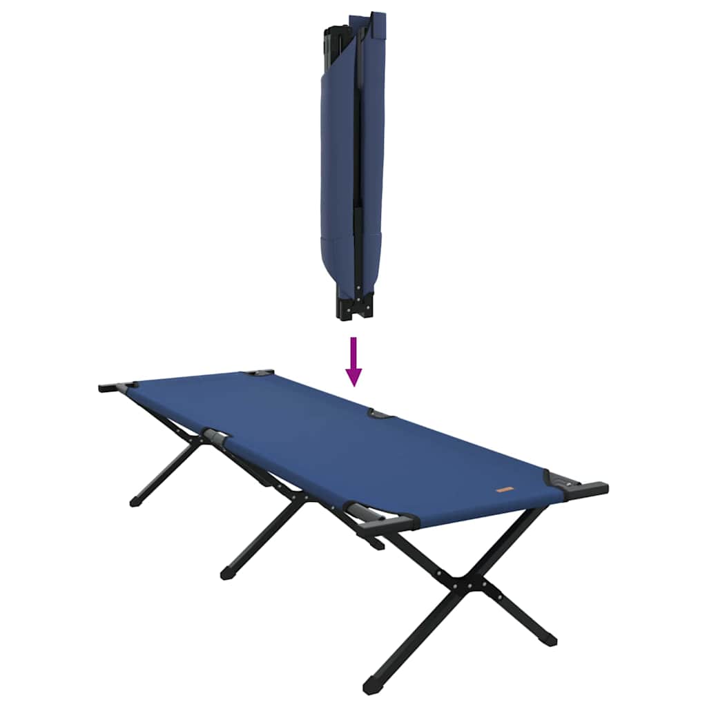 Klapp Schlafbett fürs Camping 2 pcs Blau 193 x 69 x 45 cm
