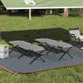 Klapp Schlafbett fürs Camping 2 pcs Grau 193 x 69 x 45 cm