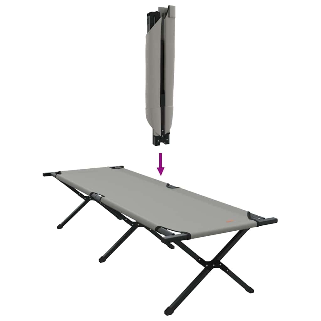 Klapp Schlafbett fürs Camping 2 pcs Grau 193 x 69 x 45 cm