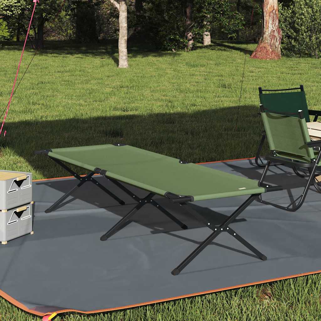 Klapp Schlafbett fürs Camping Grün 210 x 80 x 46 cm