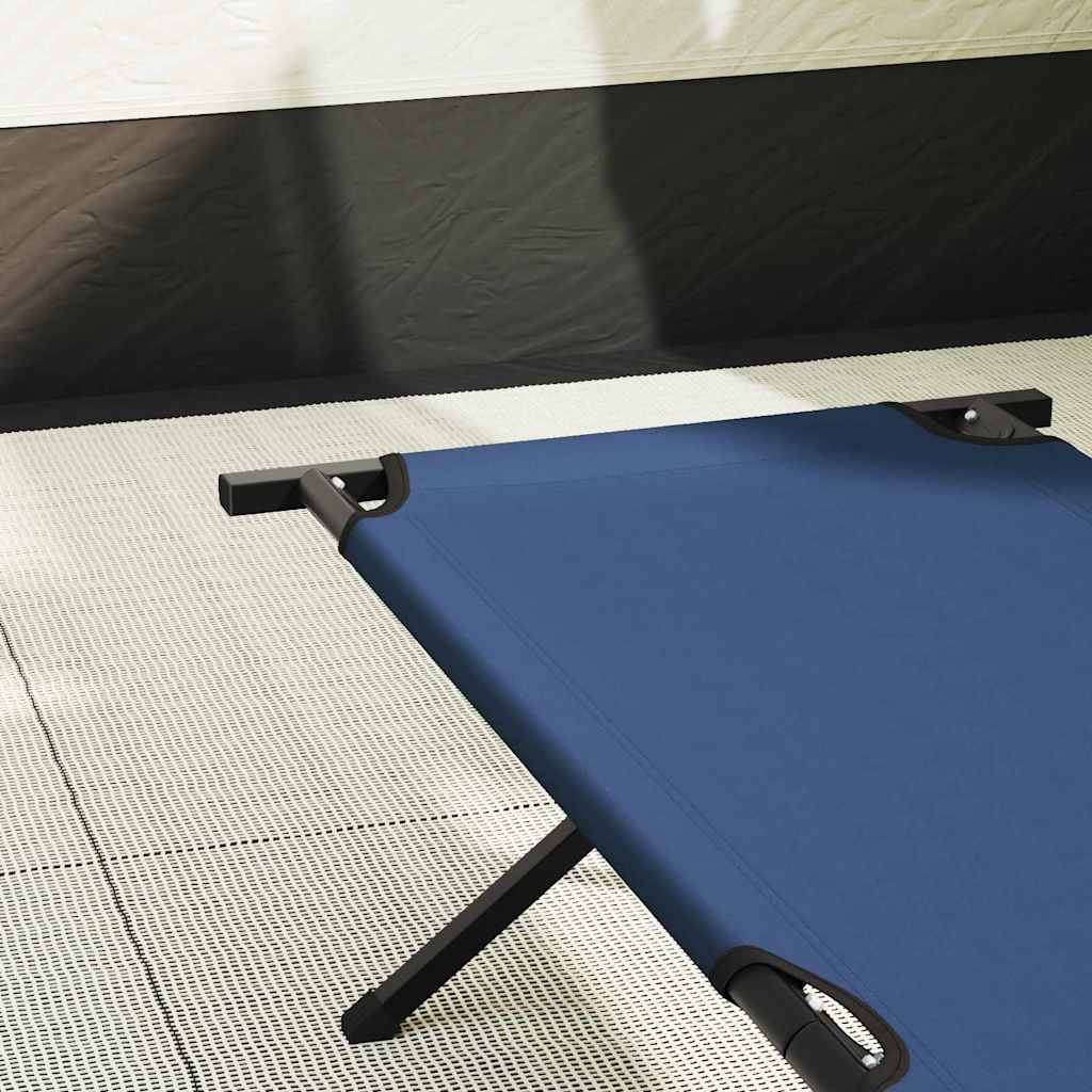 Klapp Schlafbett fürs Camping 2 pcs Blau 210 x 80 x 46 cm