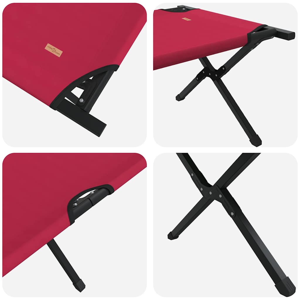 Klapp Schlafbett fürs Camping 2 pcs Rot 210 x 80 x 46 cm