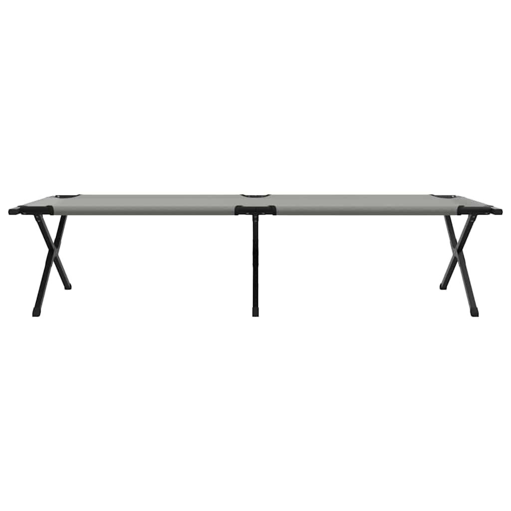 Klapp Schlafbett fürs Camping 2 pcs Grau 210 x 80 x 46 cm