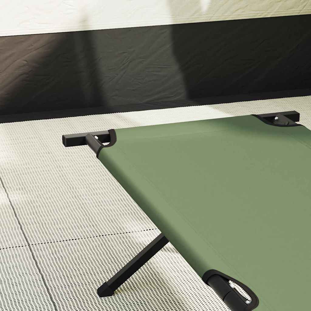 Klapp Schlafbett fürs Camping 2 pcs Grün 210 x 80 x 46 cm