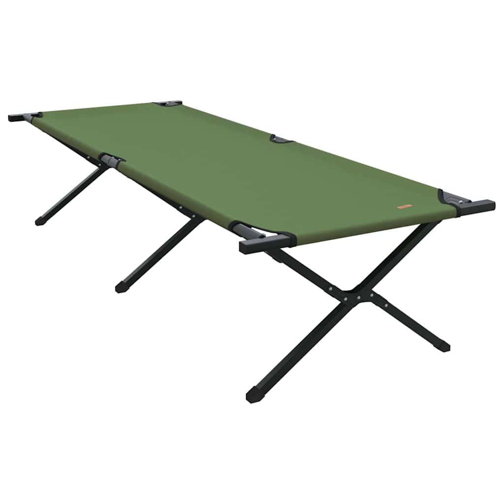 Klapp Schlafbett fürs Camping 2 pcs Grün 210 x 80 x 46 cm