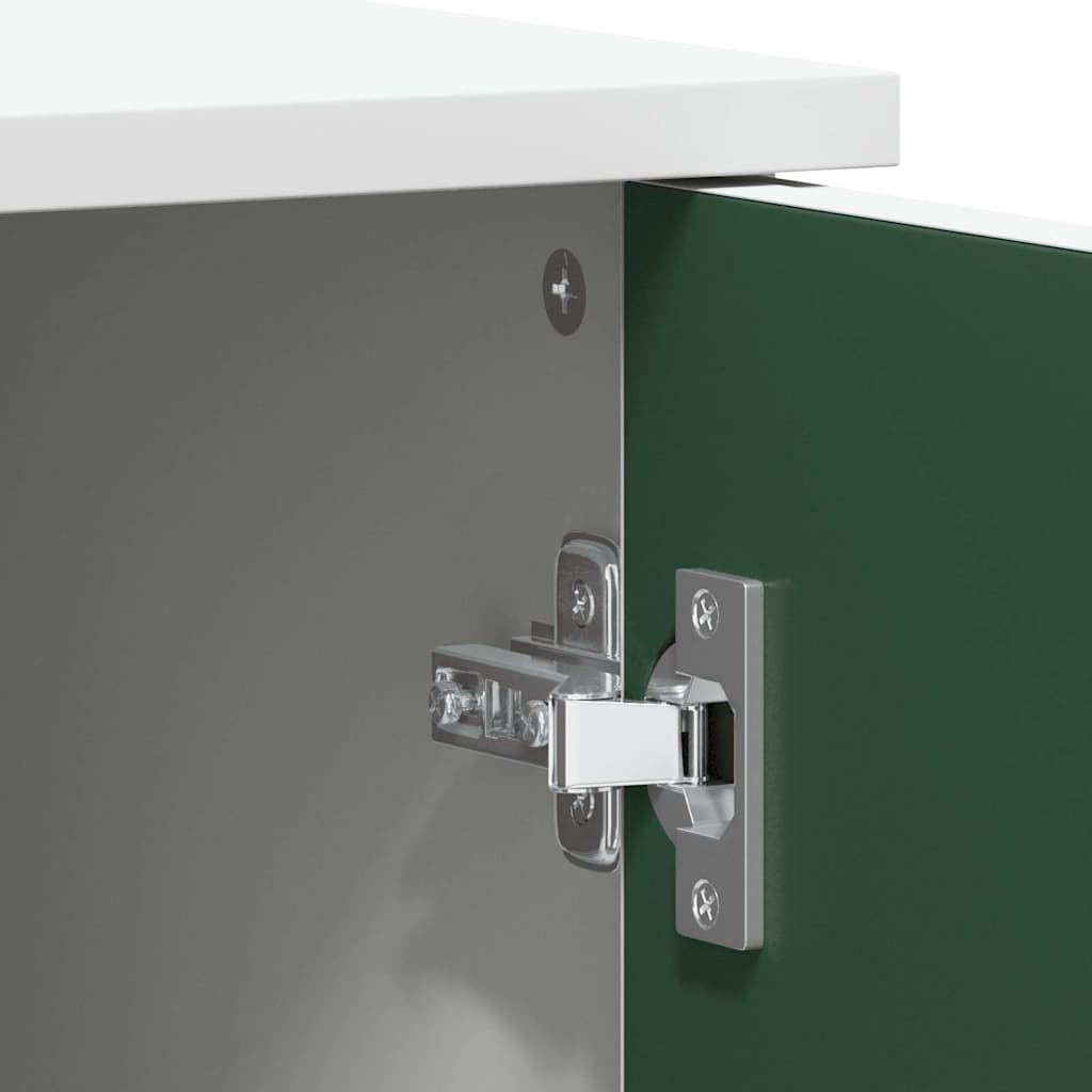 Schrank mit zwei Türen und Tafel-Front ROROS Weiß Holzwerkstoff