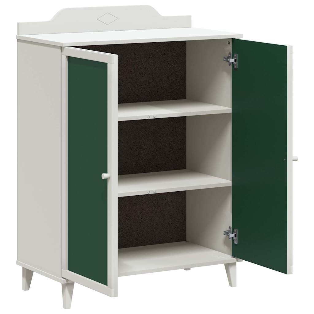 Schrank mit zwei Türen und Tafel-Front ROROS Weiß Holzwerkstoff