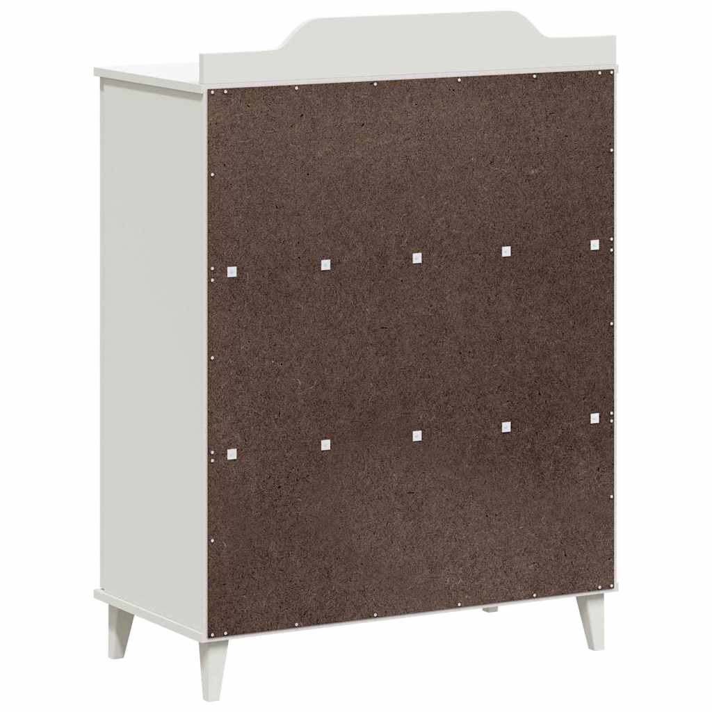 Schrank mit zwei Türen und Tafel-Front ROROS Weiß Holzwerkstoff