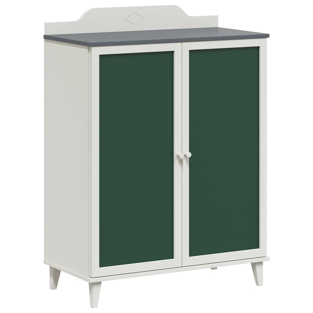 Schrank mit zwei Türen und Tafel-Front ROROS Grau und Weiß