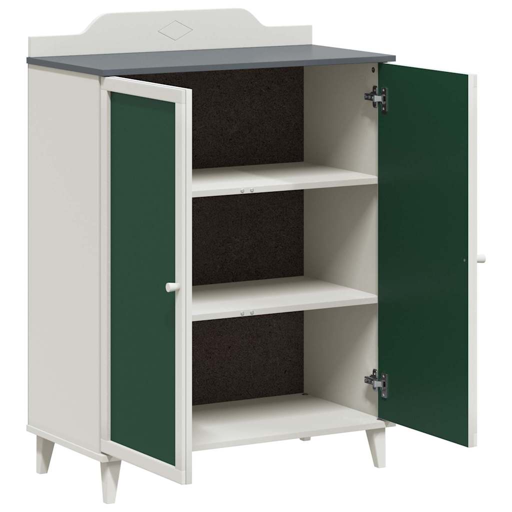 Schrank mit zwei Türen und Tafel-Front ROROS Grau und Weiß