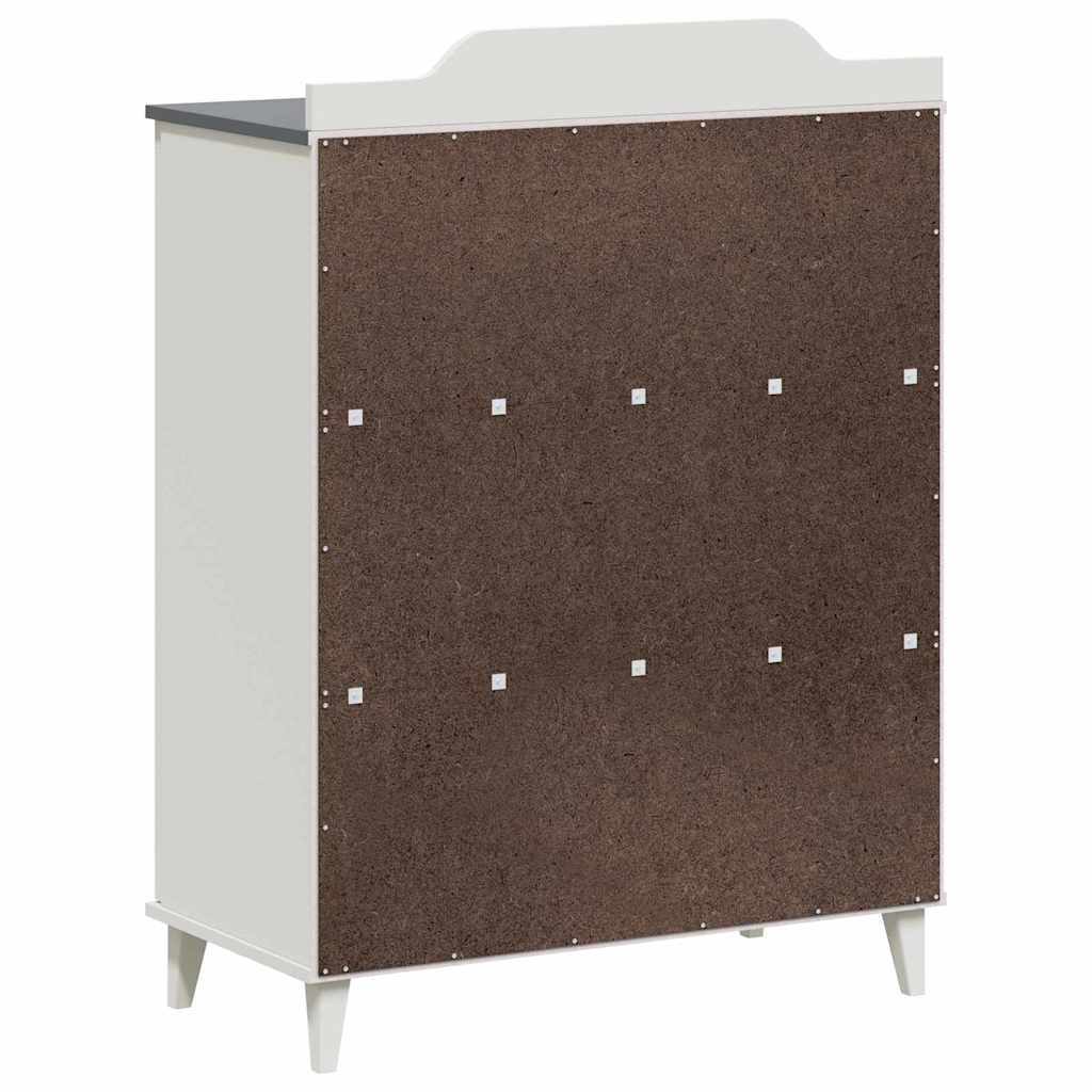 Schrank mit zwei Türen und Tafel-Front ROROS Grau und Weiß