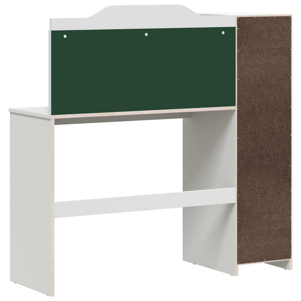 Schreibtisch mit offener Ablage und Kreidetafel ROROS Weiß
