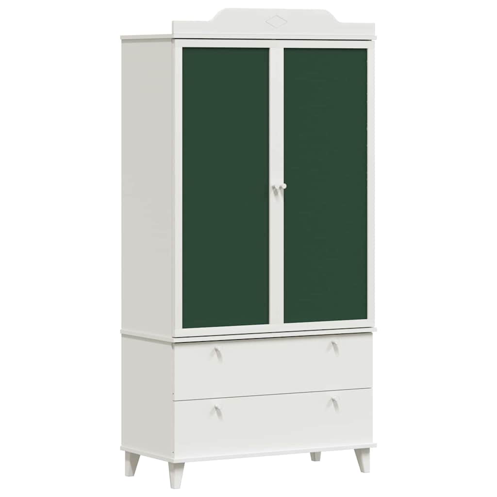 Kreidetafel Kleiderschrank mit Tür ROROS Weiß 90 x 45 x 180 cm