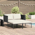 Sonnenliege mit Kissen 2-Person Anthrazit 153 x 115 x 69,5 cm